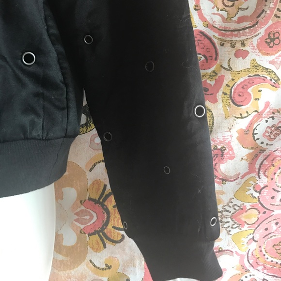 Velvet by Grahm and Spencer Grommet Bomber Jacket - Picture 4 of 7